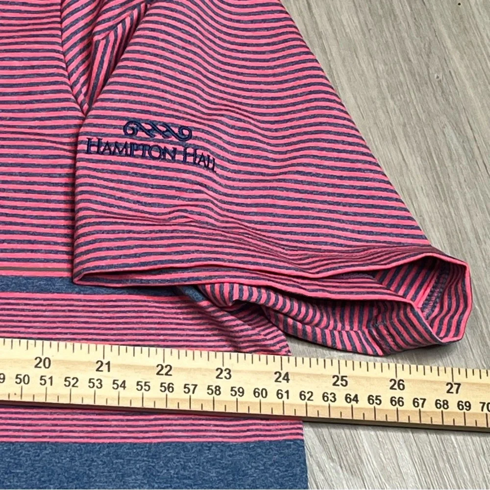 Adidas Men's Polo Striped Short Sleeve Shirt in Red and Blue Golf Polo‎